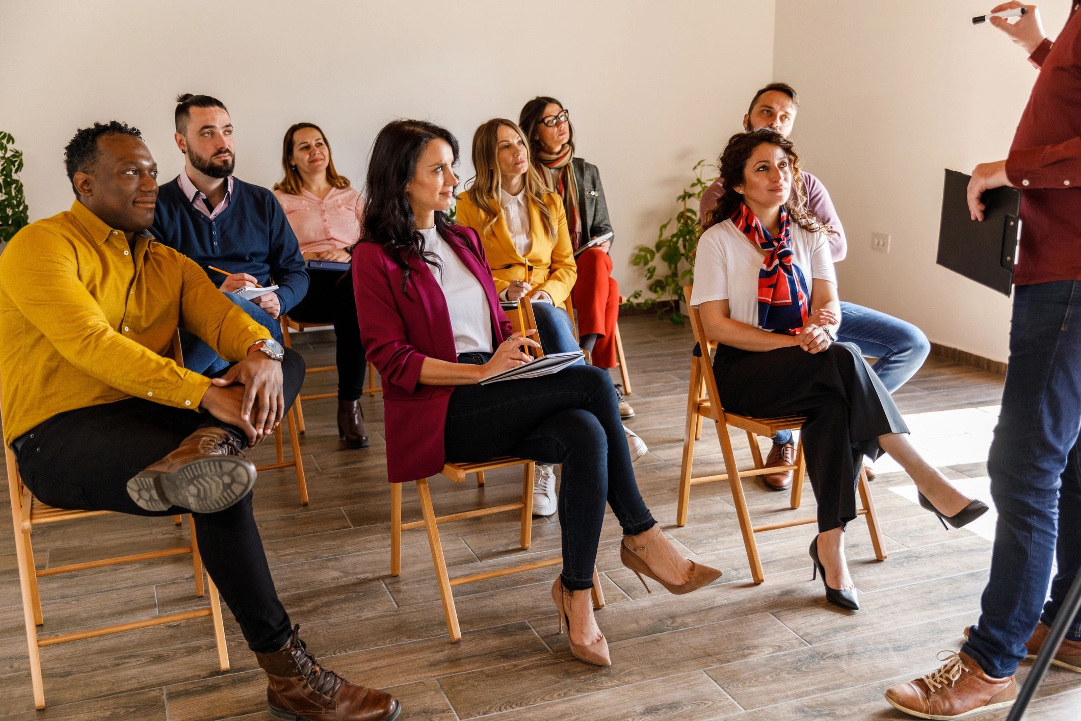 Public-sector professionals collaborating during a training session
